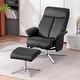 preview thumbnail 14 of 26, MCombo Swivel Recliner with Ottoman, Modern Armchair with Heavy Duty Aluminum Base