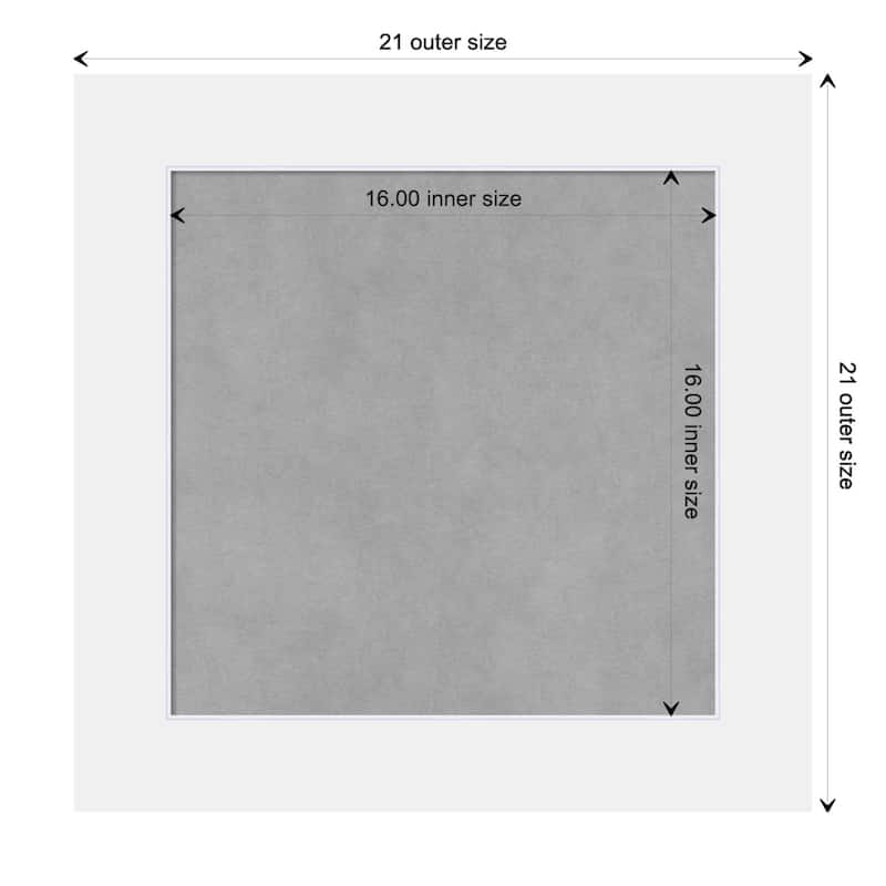 Amanti Art Corvino White Framed Magnetic Board - Board Size 16x16