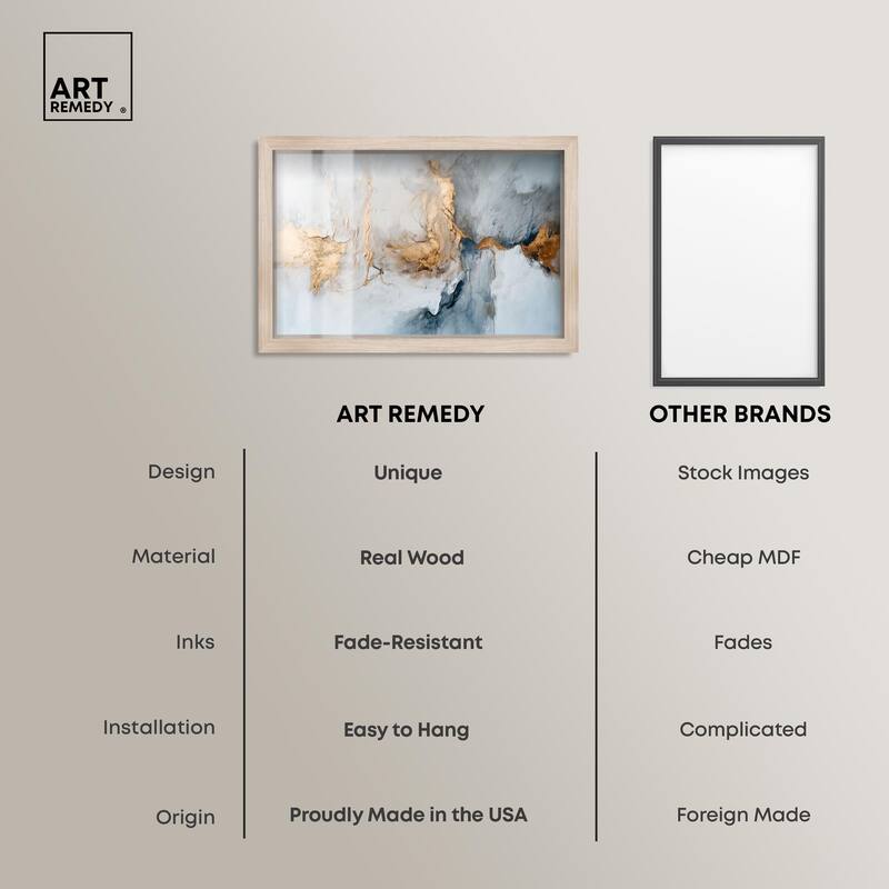 Canvas of Golden Shades Shadowbox by Art Remedy