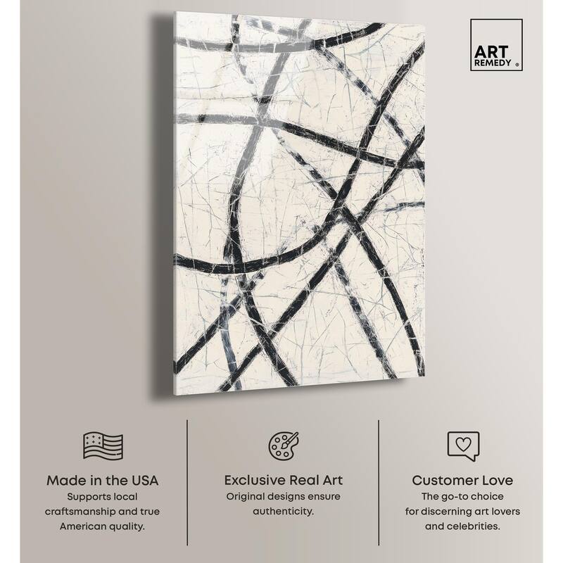 Intersecting Lines II Acrylic by Art Remedy, Ready to Hang