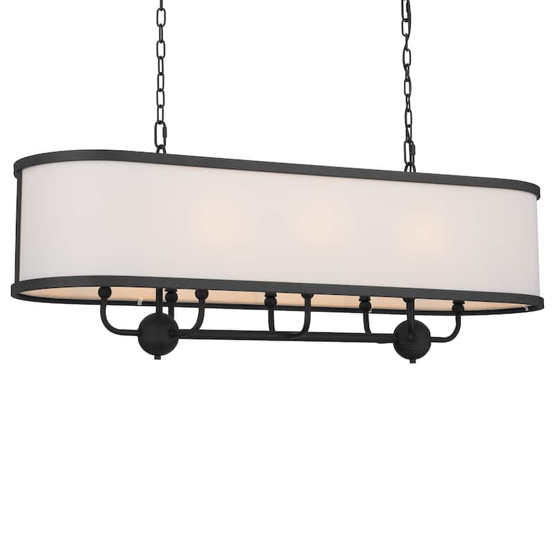 Kichler Lighting Heddle 42 inch 8-Light Linear Chandelier Textured Black