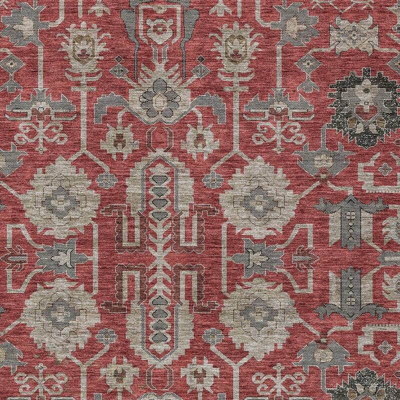 HomeRoots Oriental Traditional Rectangle Outdoor Rug