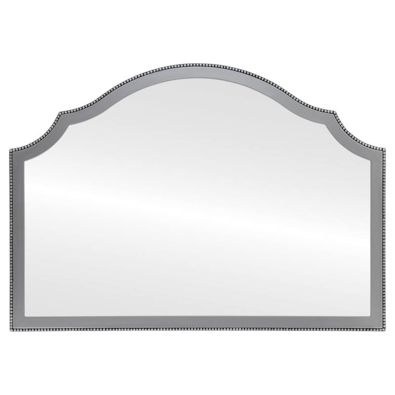 Van Buren Framed Mantel Mirror - Peaks Cathedral - 38.4x27.4 - Silver