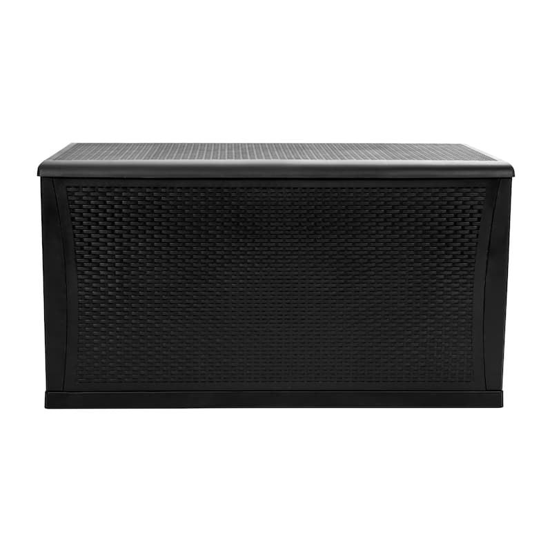 120 Gallon Plastic Deck Box for Outdoor Patio Storage & Deck Organization
