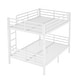 preview thumbnail 6 of 27, White Metal Bunk Bed Frame for Teens and Adults with Metal Slats