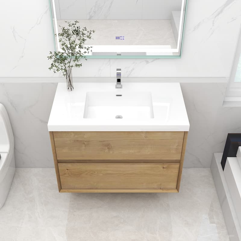 Selina 36" Wall Mounted Vanity with Single Sink - 36