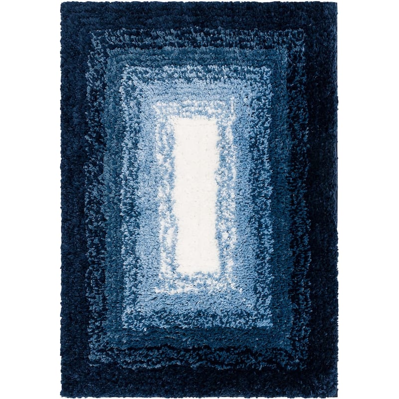 Mohawk Home Machine Washable Ombre Border Bath Rug - 1' 5" x 2' - Twilight