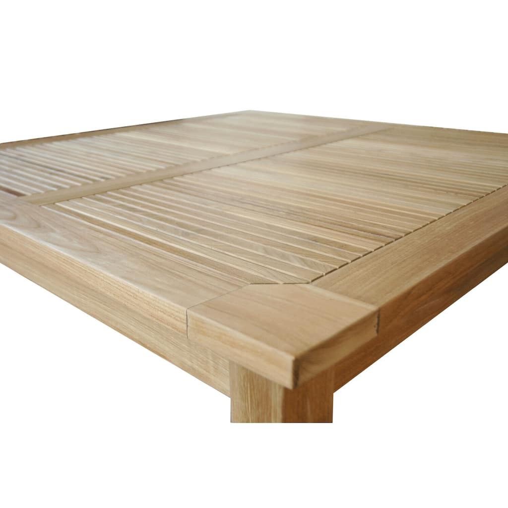 Square Dining Table 47 Inch - Bistro Style Kitchen and Cafe Table, Durable Wood Frame for Everyday Use