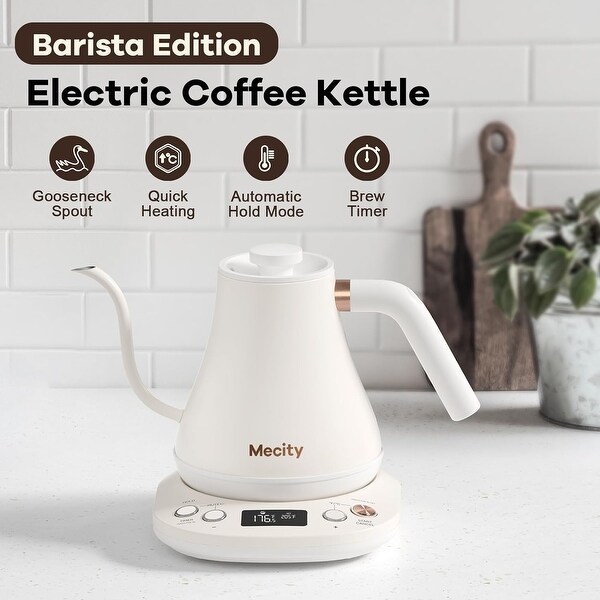 Electric Gooseneck Kettle With LCD Display Automatic Shut Off