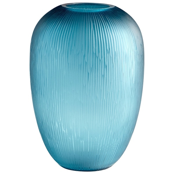 Cyan Design 09209 Reservoir 9-1/4" Diameter Glass Vase - Blue