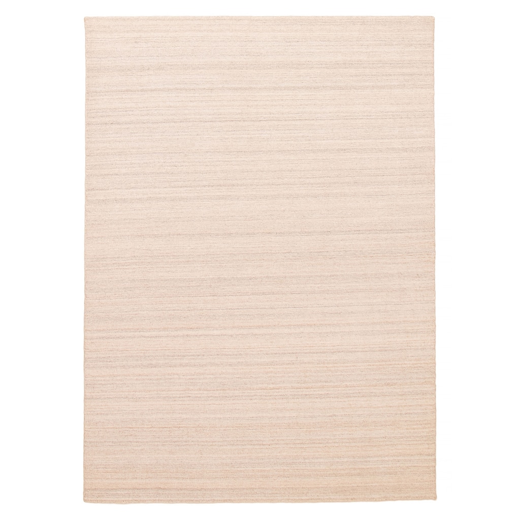 ECARPETGALLERY Hand Loomed Kashkuli Gabbeh Ivory Wool Rug - 5'7 x 7'9