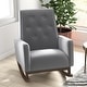 preview thumbnail 8 of 8, Westham Modern Indoor Nursery Rocking Armchair for Bedroom and Livingroom Light Grey Microfiber