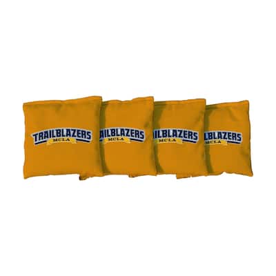 Massachusetts College of Liberal Arts Trailblazers Gold Cornhole Bags