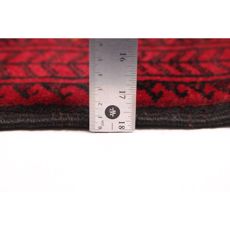 ECARPETGALLERY Hand-knotted Teimani Red Wool Rug - 3'11 x 6'1