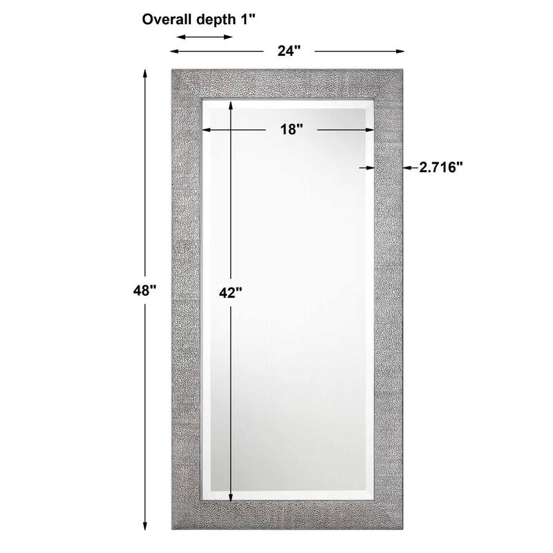Uttermost Tulare 48" X 24" Contemporary Dual Hang Silver Framed Wall