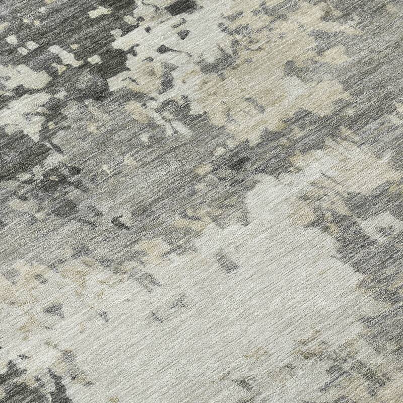 Machine Washable Indoor/Outdoor Contemporary Blend Chantille Rug