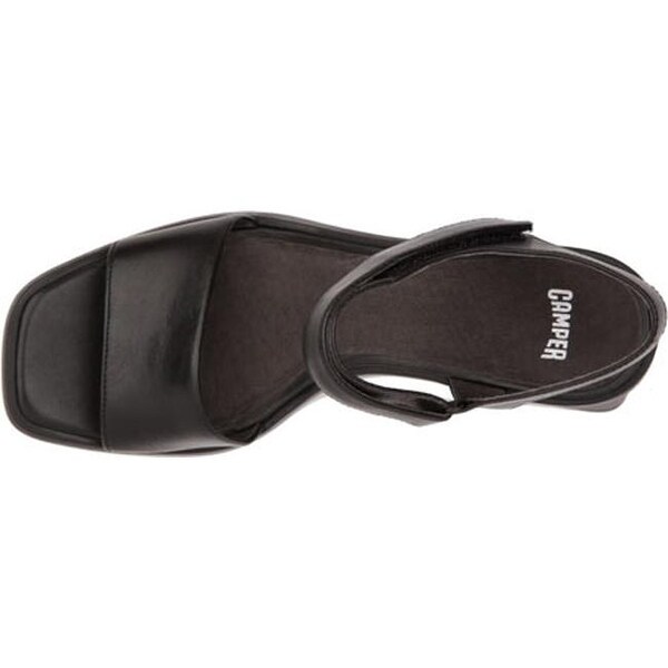camper black sandals
