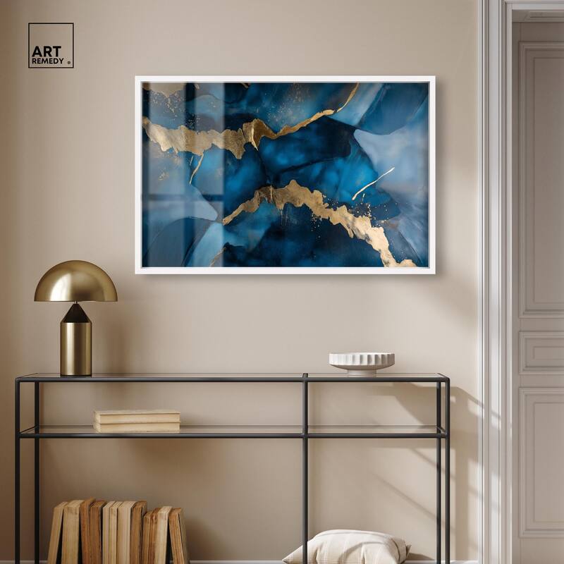 Dark Texture Golden Touch III Shadowbox by Art Remedy