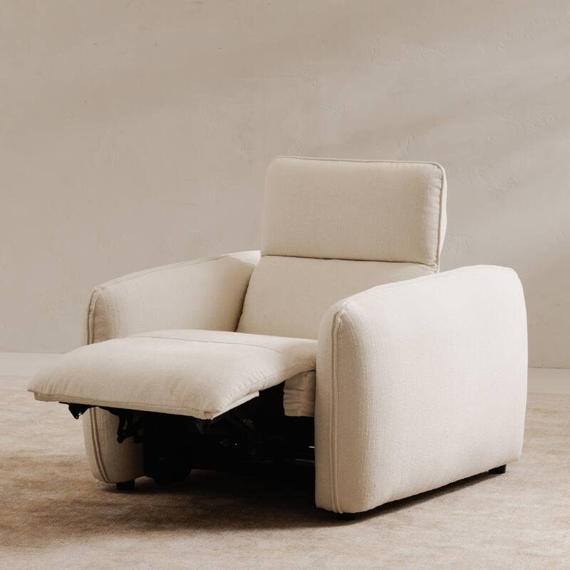 NADAAL STUDIOS Yarrow, Power Recliner Chair, Polyester Upholstery, High-Density Foam Cushions, Dusk Grey