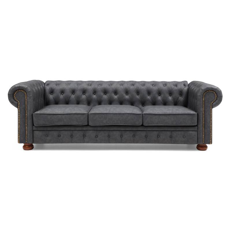 Classic Chesterfield Sofa - Dark Grey