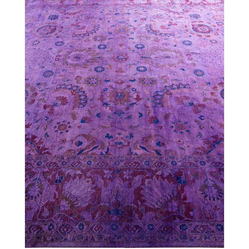 Fine Vibrance One-of-a-Kind Hand-Knotted Area Rug - Pink, 8' 2" x 10' 0" - 8' 2" x 10' 0"