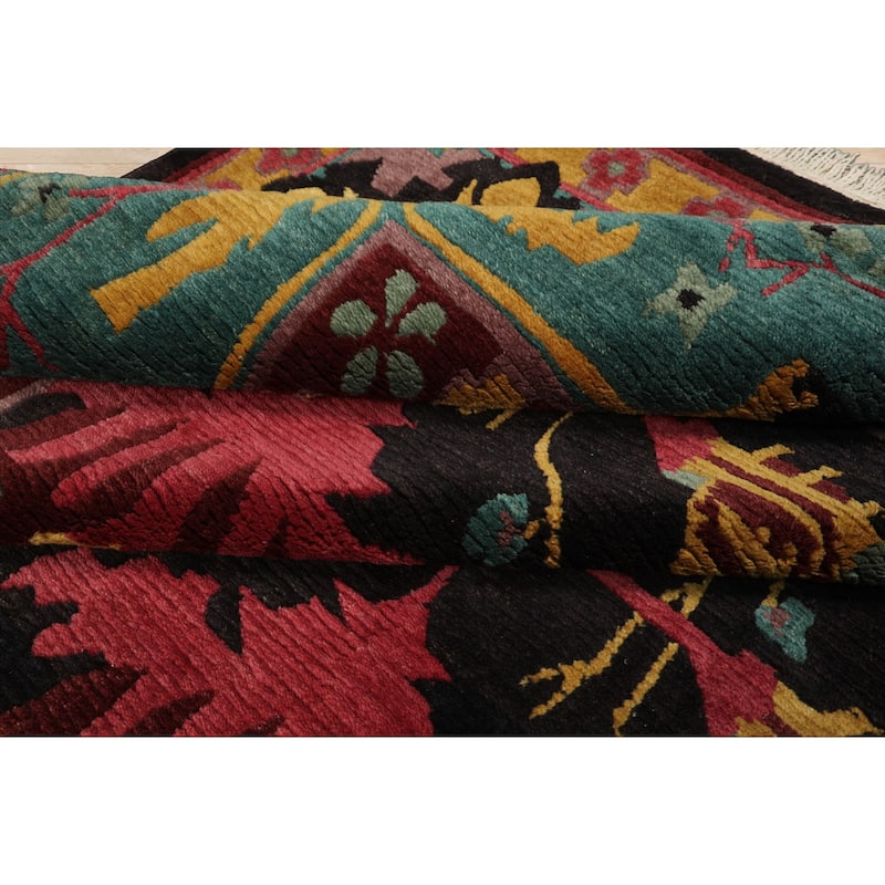 8'3''x10'10'' Hand Knotted Wool Charcoal Tibetan CraftsTufenkian Rug - 8' 3'' x 10' 10''