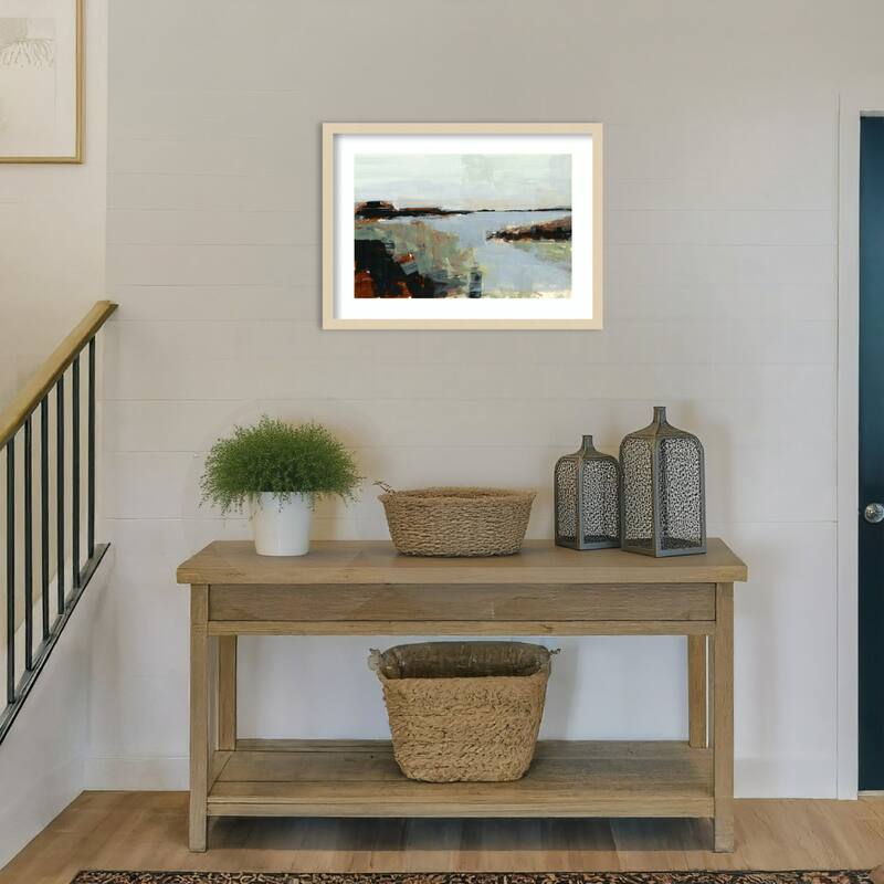 Gone Fishing by Cartissi Wood Framed Wall Art Print