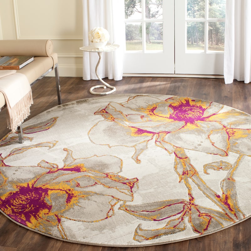 SAFAVIEH Porcello Adelphine Modern Watercolor Floral Rug