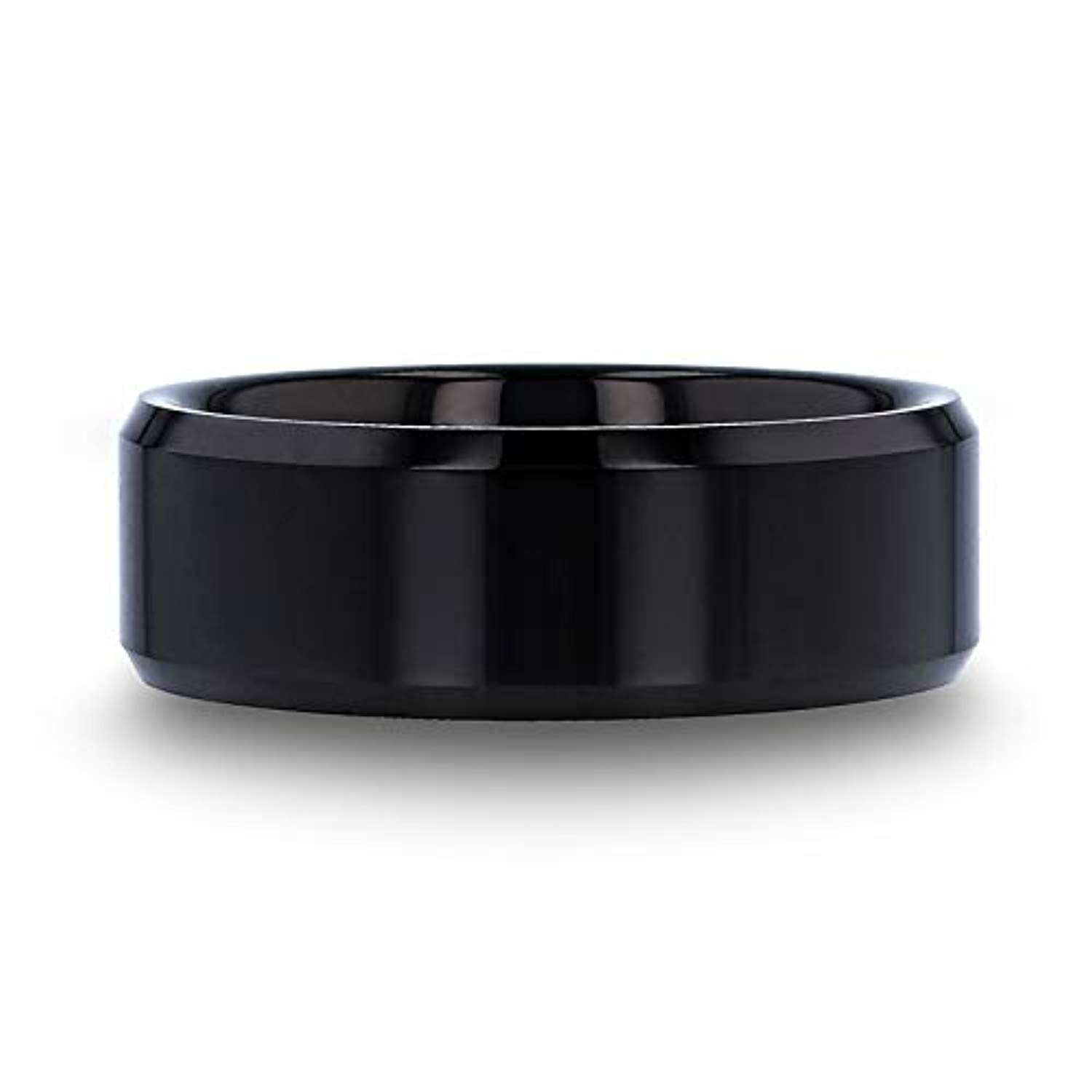 Thorsten Black Panther Custom Design Flat Black Tungsten Ring 6mm Wide Wedding Band from Roy Rose Jewelry 