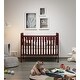 preview thumbnail 37 of 51, 3-In-1 Convertible Crib In Natural, Made Of Sustainable Pinewood, Non-Toxic Finish, Comes With Locking Wheels Espresso