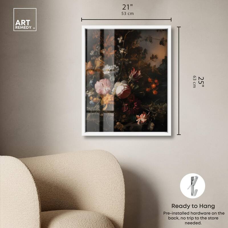 Shadowed Petal Secrets I Shadowbox by Art Remedy