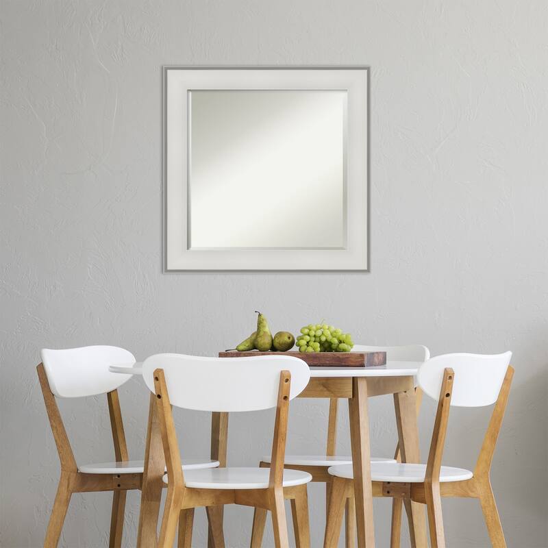 Beveled Wall Mirror - Imperial Pewter Black Frame