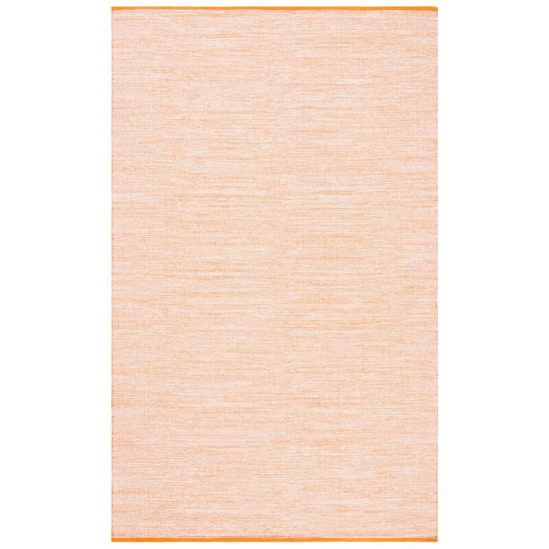 SAFAVIEH Flatweave Montauk Dairi Casual Cotton Rug - 5' x 8' - Orange