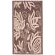 SAFAVIEH Courtyard Leatrice Indoor/ Outdoor Patio Backyard Rug - 2' x 3'7" - Chocolate/Natural