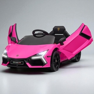 Lamborghini Revuelto Licensed 12V Kids Electric Car, Hydraulic Doors, Remote Control, 3 Speeds, Music & Lights