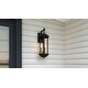 preview thumbnail 7 of 5, Crestfield 3-Light Matte Black Outdoor Wall Lantern