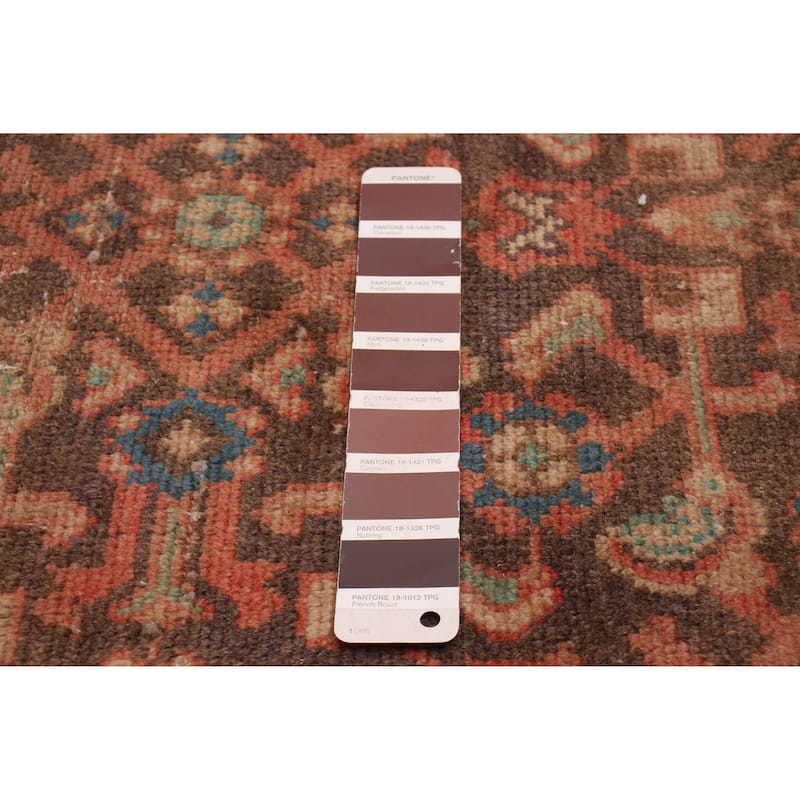 ECARPETGALLERY Hand-knotted Antalya Vintage Brown, Red Wool Rug - 3'5 x 10'3