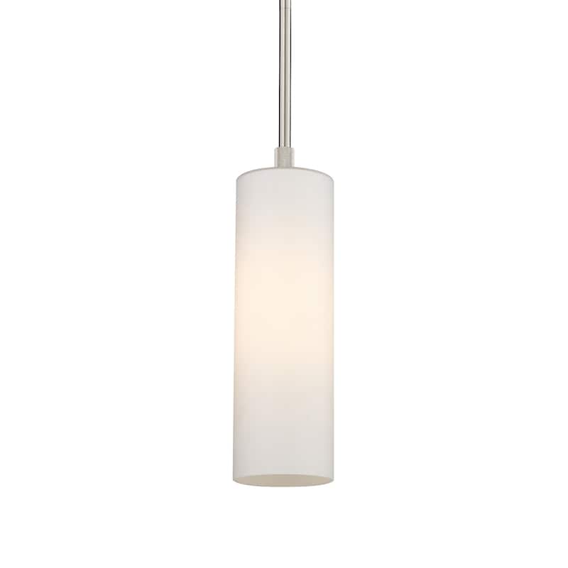 Innovations Lighting 434-1S-13-4 Crown Point Pendant Crown Point 4" - Satin Nickel / Matte White