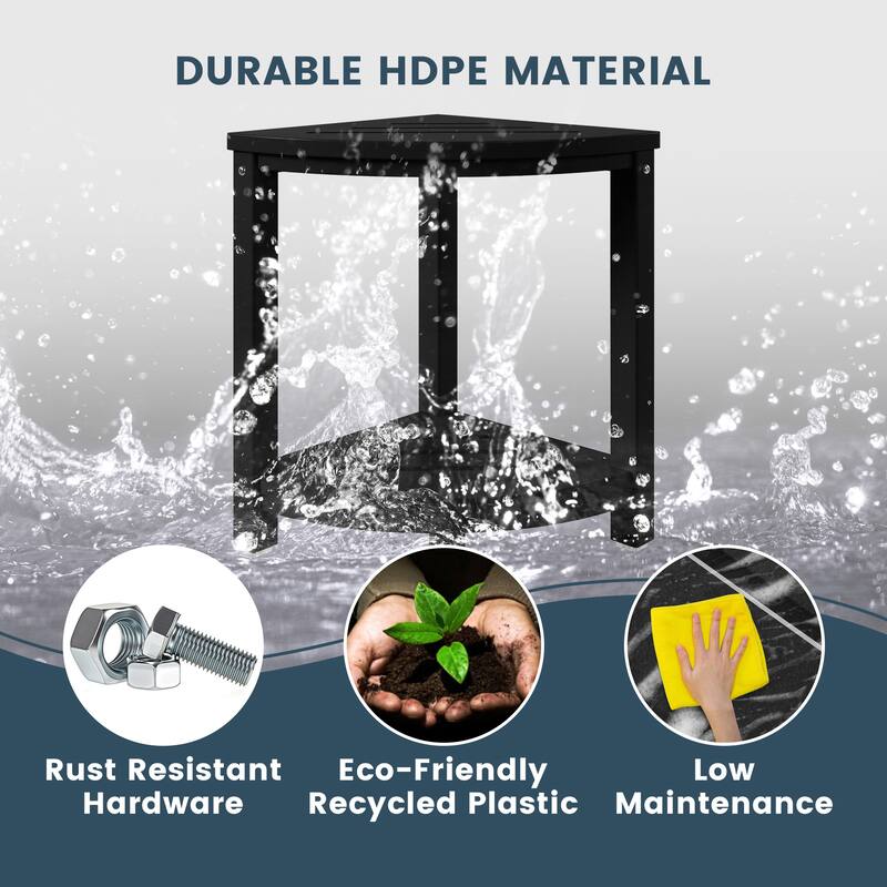 Anapolis Poly Corner Shower Bench