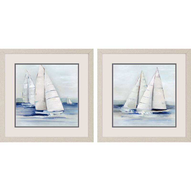 Close Sail S/2 Framed Art Under Glass - 17 X 17 X 1