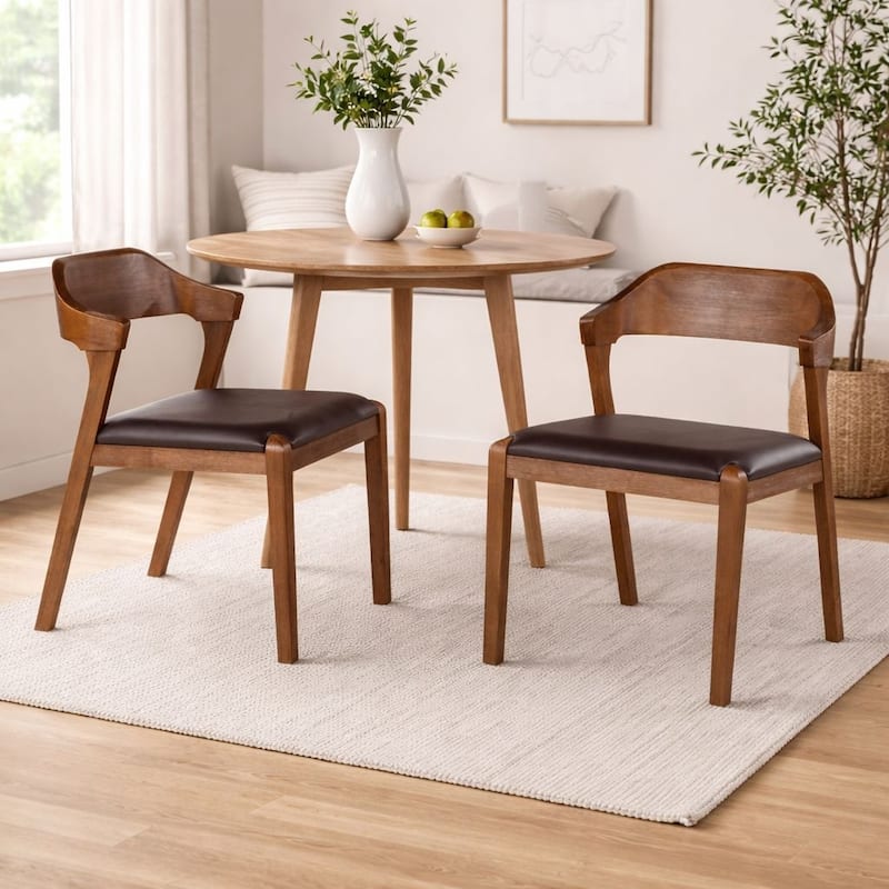 Rasmus Mid Century Wood Dining Chair - Set of 2