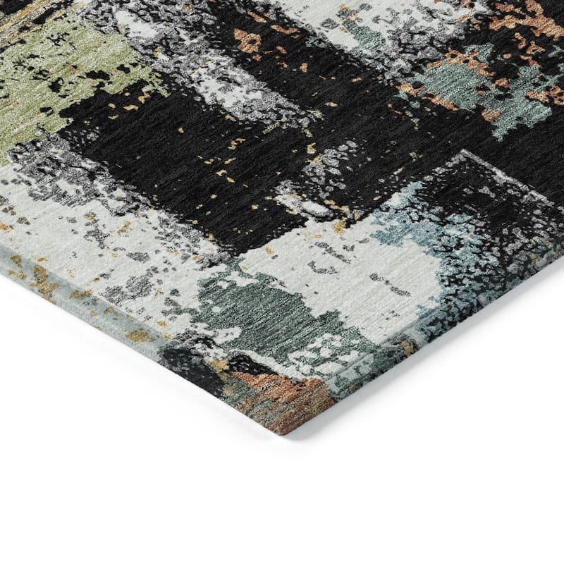Machine Washable Indoor/Outdoor Casual Contemporary Chantille Rug