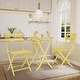 preview thumbnail 2 of 7, 3 Piece Folding Bistro Table and Chairs Set