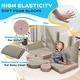 preview thumbnail 4 of 7, Kids Play Couch, 12 Pieces Kids Couch for Playroom Bedroom, Convertible Foam Floor Cushions for Boys and Girls, Pink