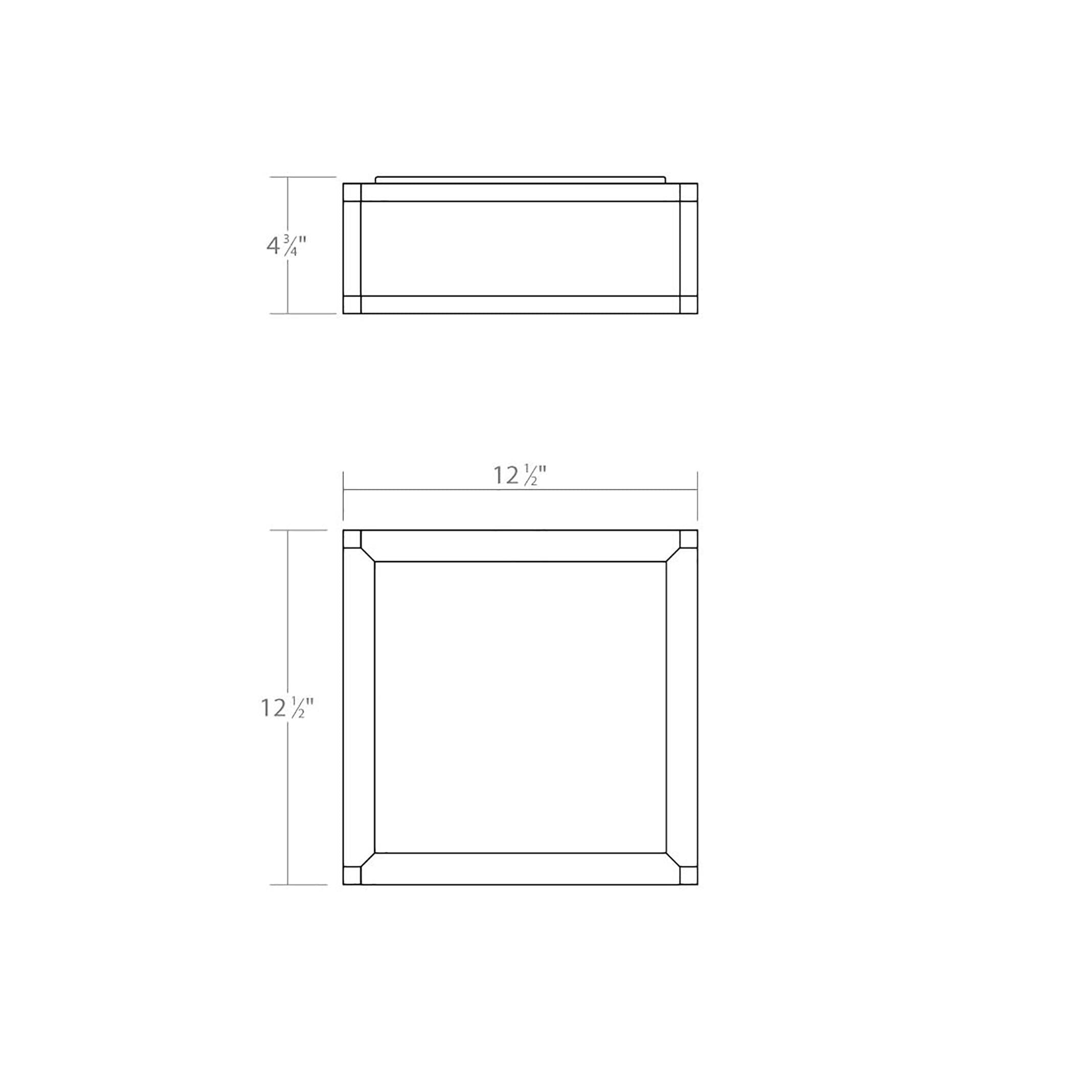Sonneman Cubix 1 Light Satin Black LED Surface Mount Bed Bath
