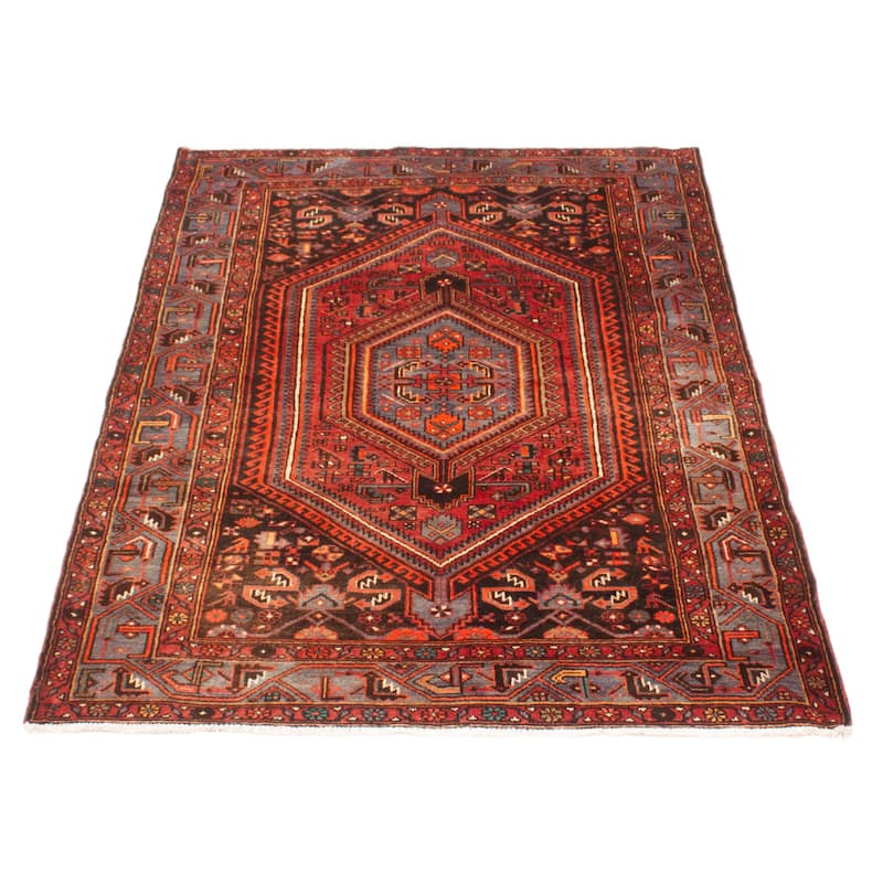 ECARPETGALLERY Hand-knotted Andelz Red Wool Rug - 4'10 x 7'3