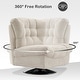 preview thumbnail 27 of 37, MCombo Swivel Accent Chair, Modern Tufted Upholstered Armless Chairs, Wide Seat Single Sofa Chair