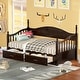 preview thumbnail 10 of 24, Merax Twin Size Extendable Daybed with Twin Size Trundle Espresso