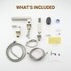 preview thumbnail 15 of 23, Bathtub Filler Faucet with Sprayer, Double-Handle Deck-Mount Roman Tub Faucet with Handshower, Pressure Balanced Valve Included