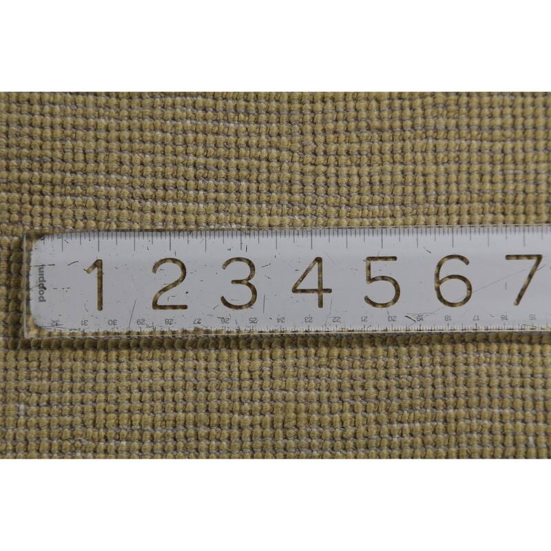 Hand Knotted Oriental 100% Wool Carpet Modern Solid Green Gabbeh Area Rug - 12' 9'' X 9' 10''